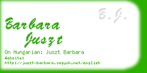 barbara juszt business card